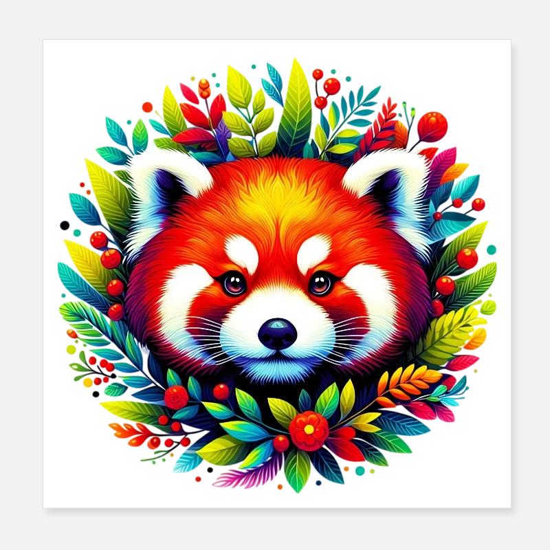 Kleiner Panda Poster 20x20 cm