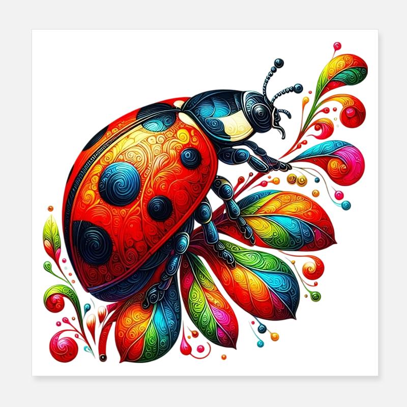 Coccinelle Poster 20 x 20 cm