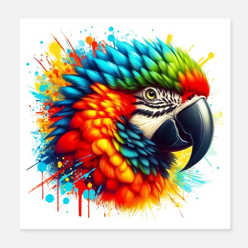 Papagei Poster 20x20 cm