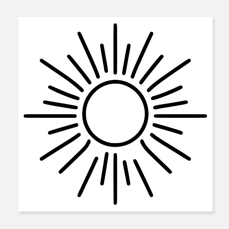 soleil stylisé Poster 20 x 20 cm