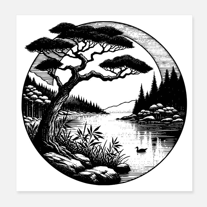 Baum – Natur im Einklang Poster 20x20 cm