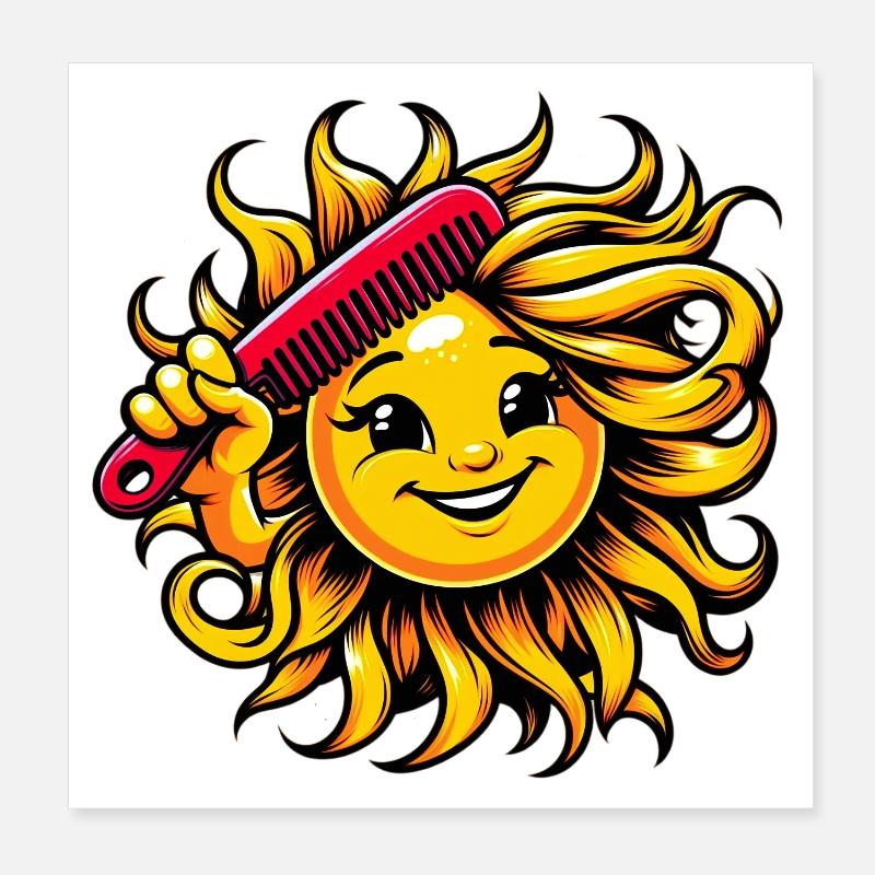 Sonne Poster 20x20 cm