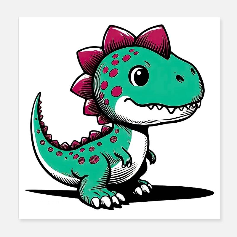 Dinosaurier Poster 20x20 cm