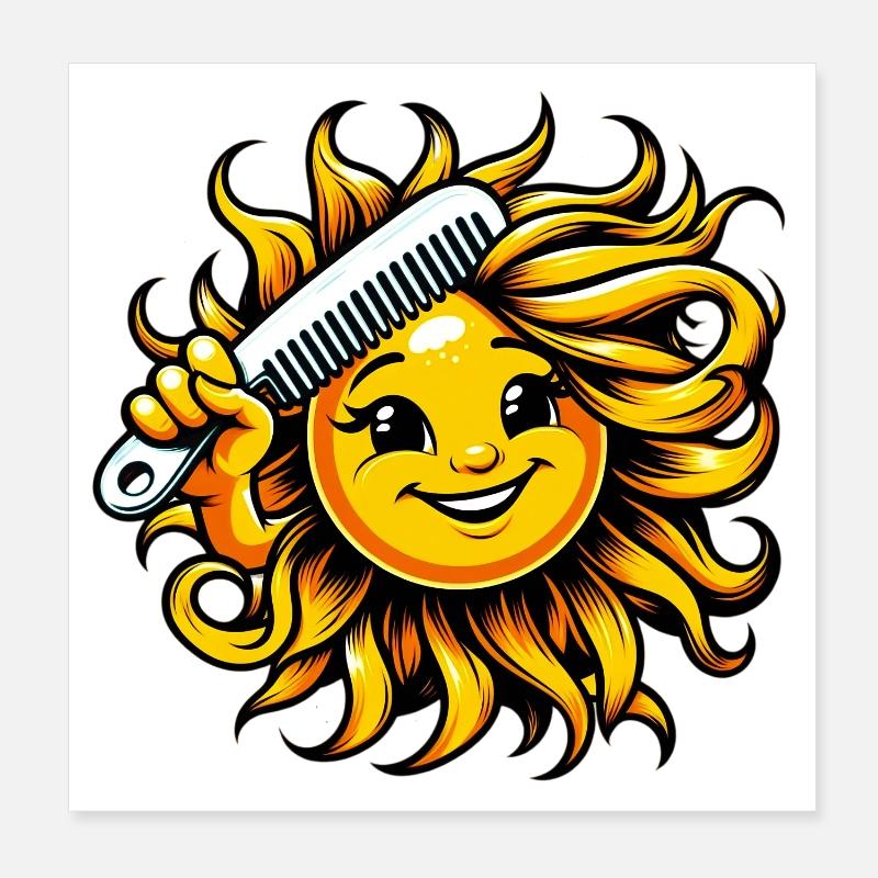 Sonne Poster 20x20 cm