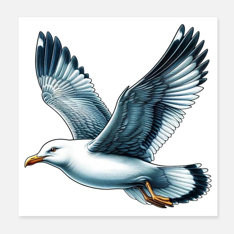 Mouette Poster 20 x 20 cm