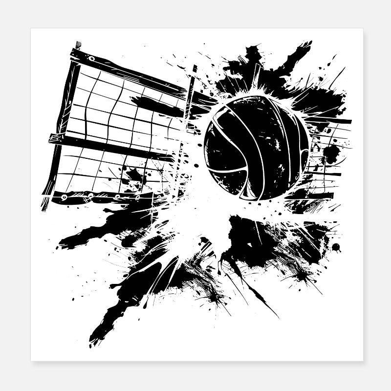 Volleyball Poster 8" x 8" (20x20 cm)