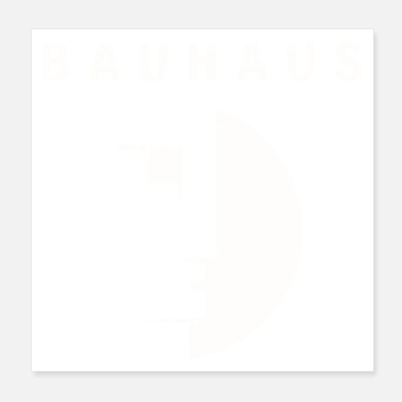 100 ans de l'école de design Bauhaus - Logo du Bau Poster 20 x 20 cm