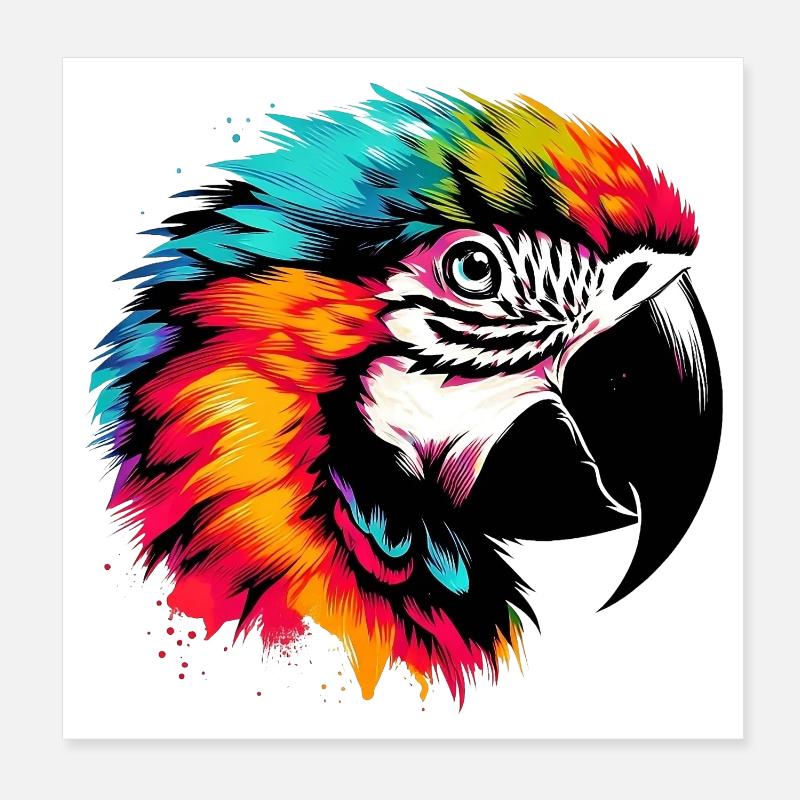 Perroquet Poster 20 x 20 cm