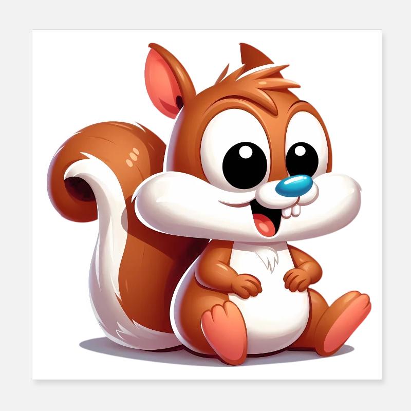 Écureuil Poster 20 x 20 cm