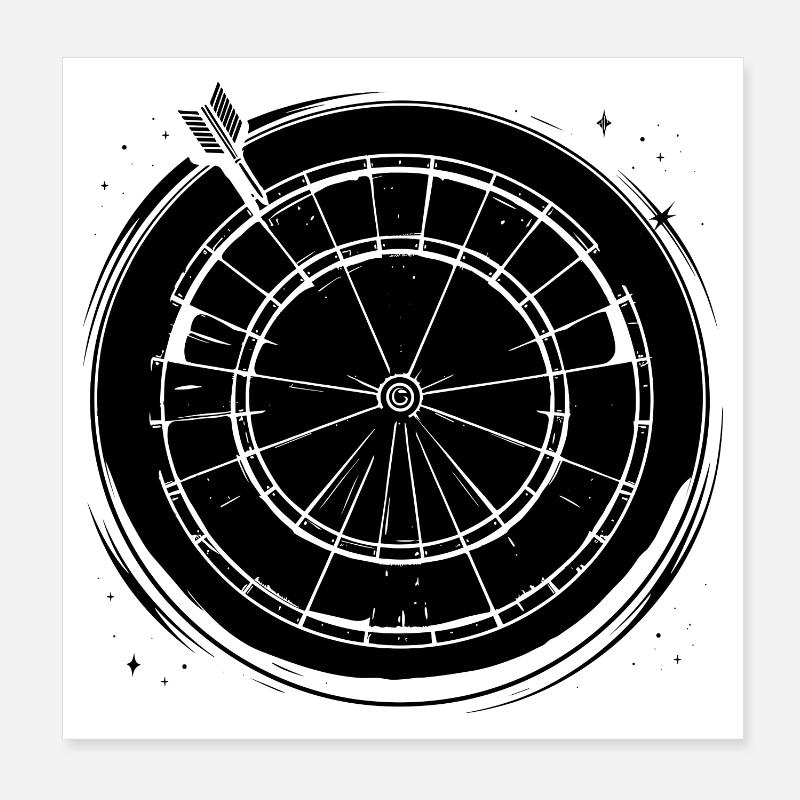 Dart Poster 8" x 8" (20x20 cm)
