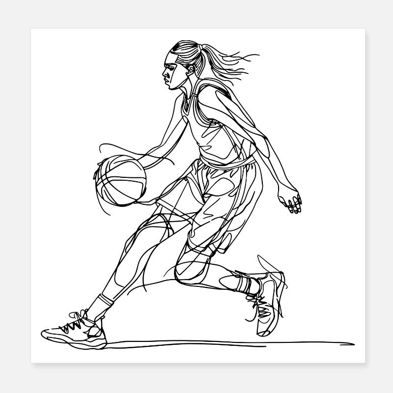 Basketteur Poster 20 x 20 cm