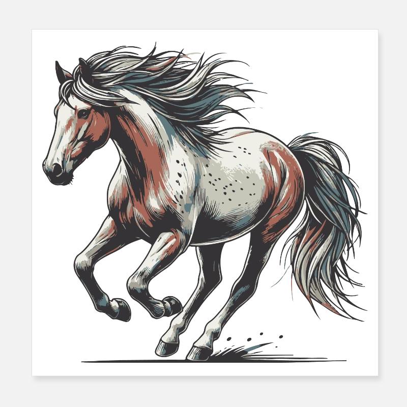 Cheval Poster 20 x 20 cm