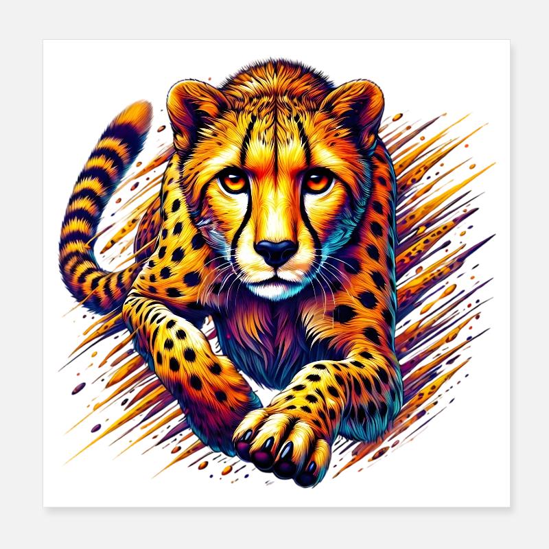 Gepard Poster 20x20 cm