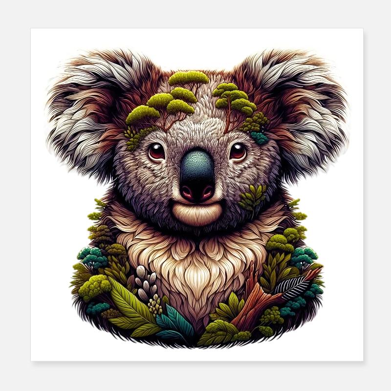 Koala Poster 20x20 cm