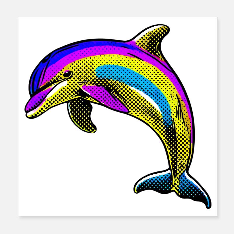 Dauphin Poster 20 x 20 cm