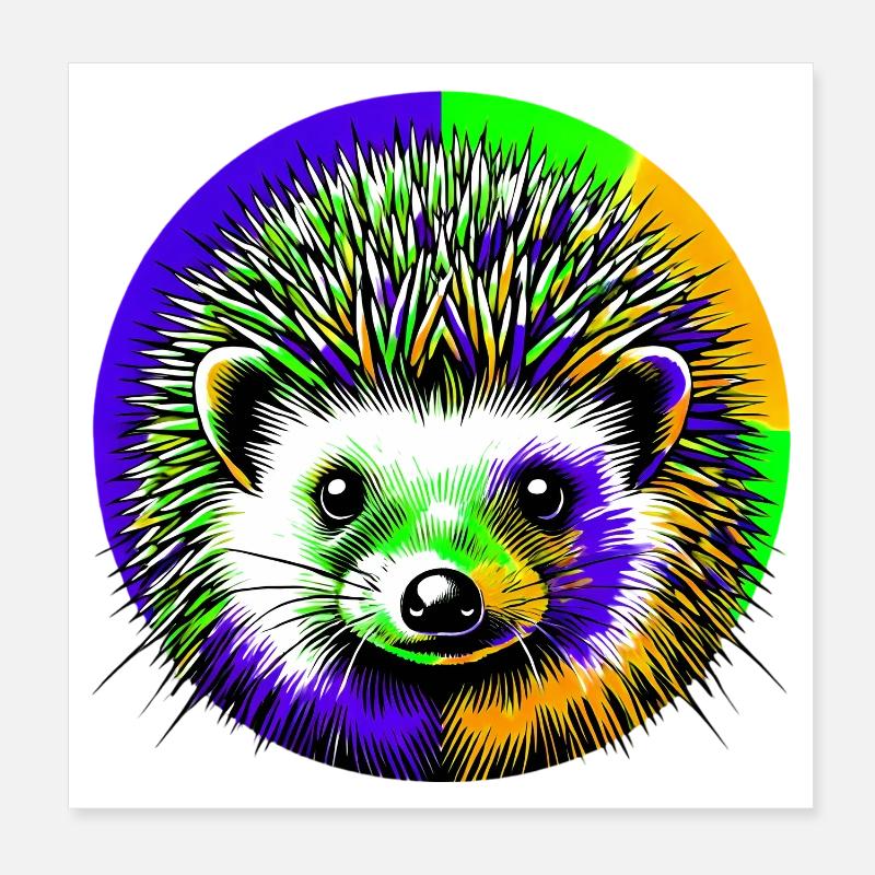 Igel Poster 20x20 cm