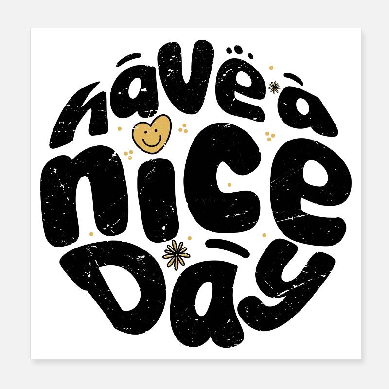 Einen schönen Tag Bubble Text Circle Poster 20x20 cm