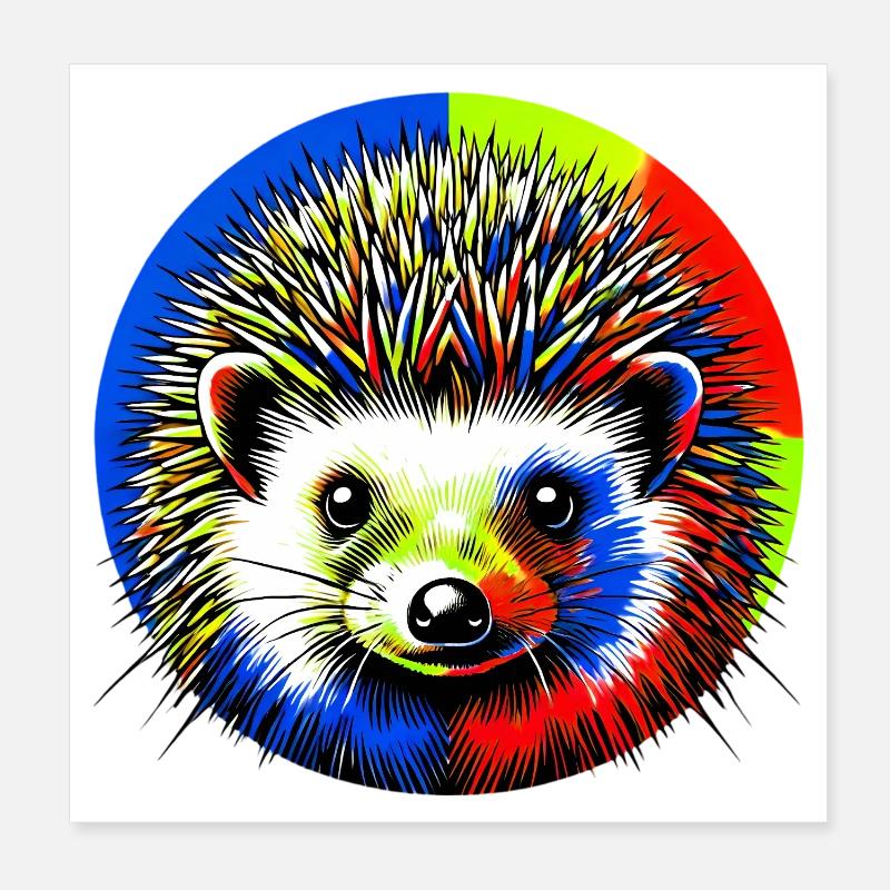 Igel Poster 20x20 cm