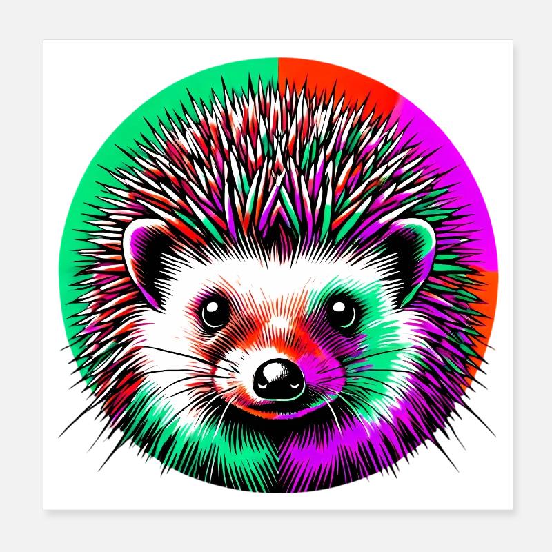 Igel Poster 20x20 cm