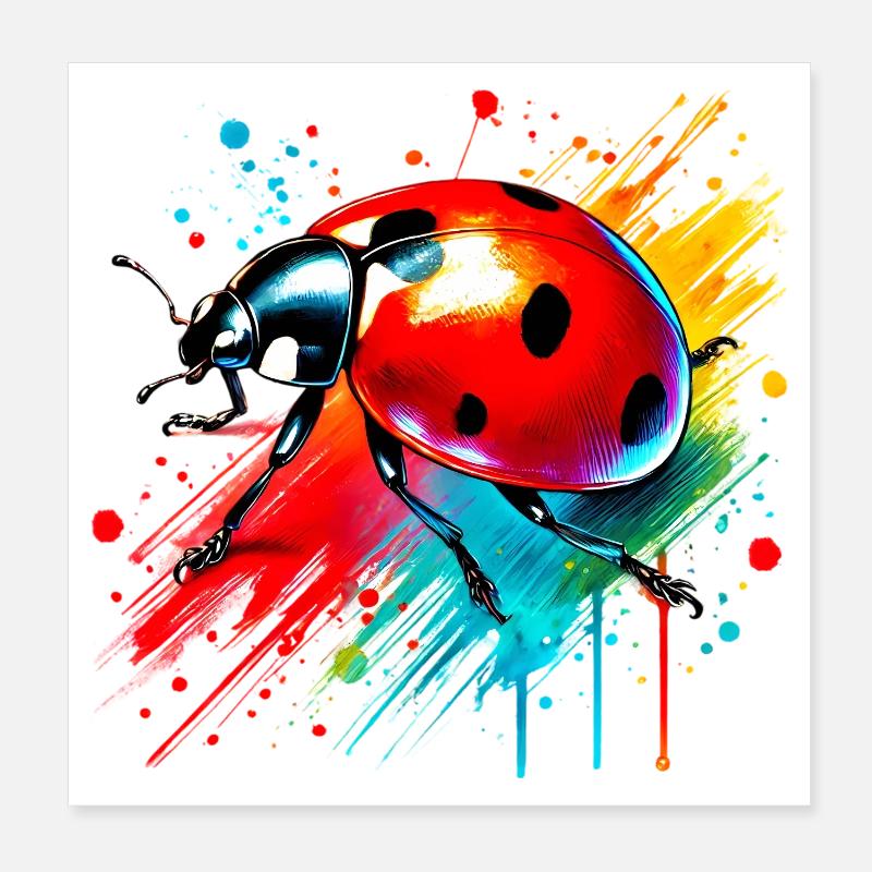 Coccinelle Poster 20 x 20 cm