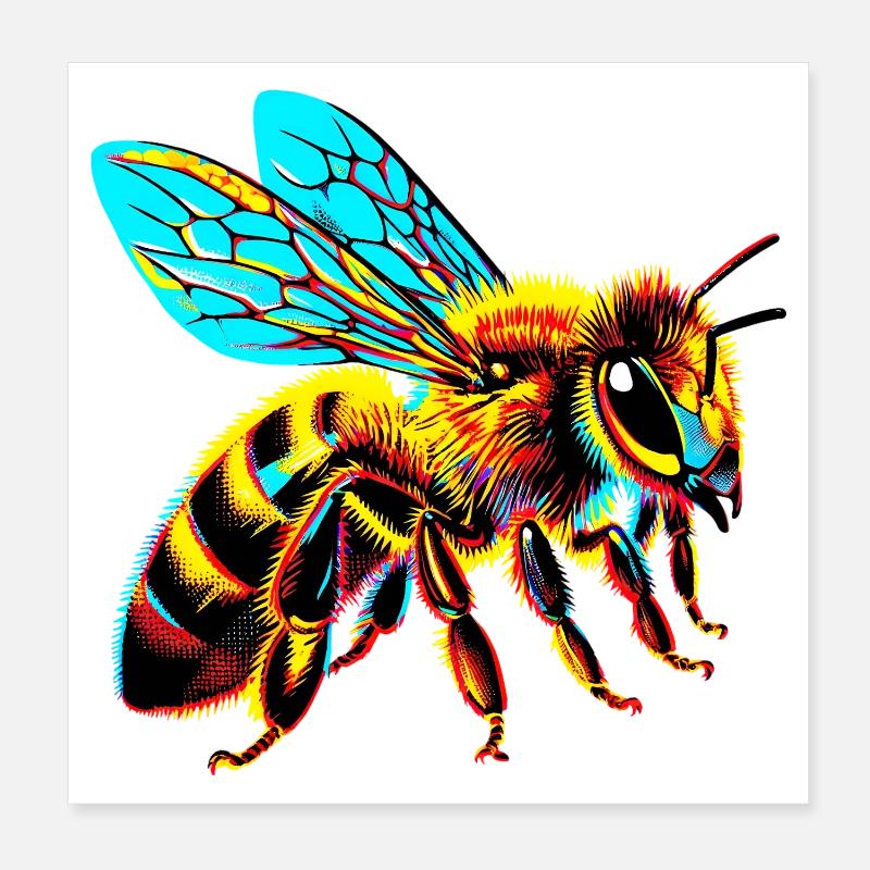 Abeille Poster 20 x 20 cm