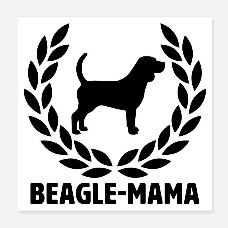 Maman Beagle Poster 20 x 20 cm