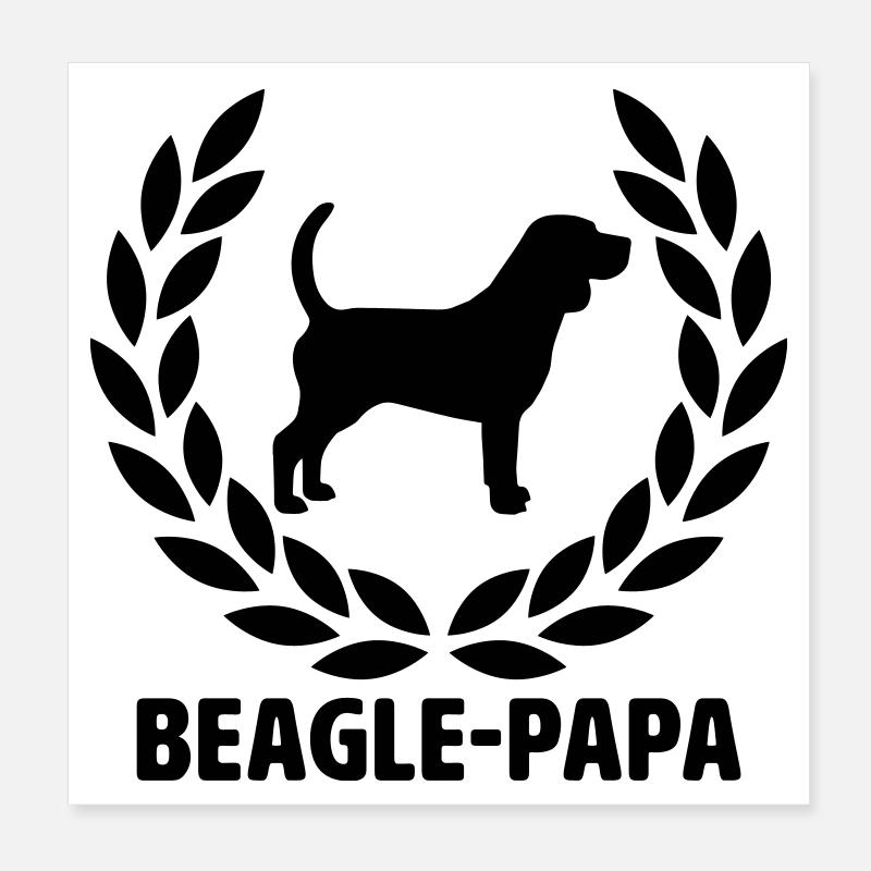 Beagle Dad Poster 8" x 8" (20x20 cm)