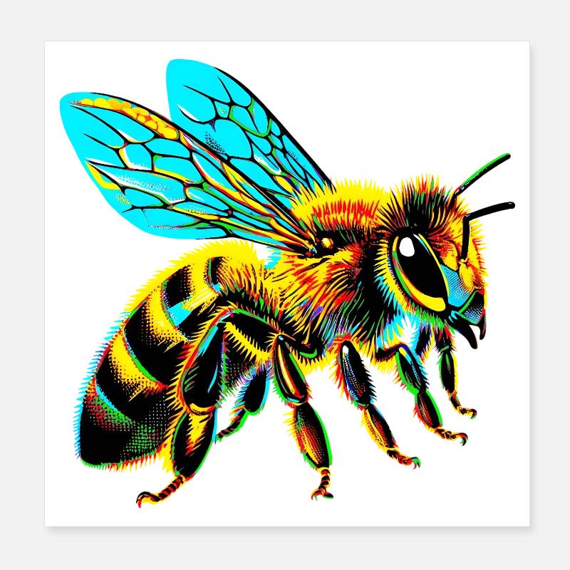 Biene Poster 20x20 cm