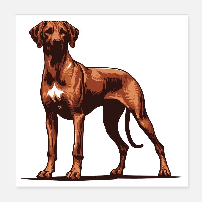 Rhodesian Ridgeback Poster 20x20 cm