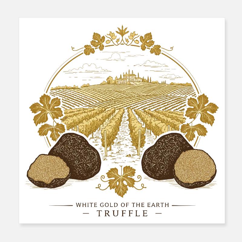 Italienisches Trüffelfest Poster 20x20 cm