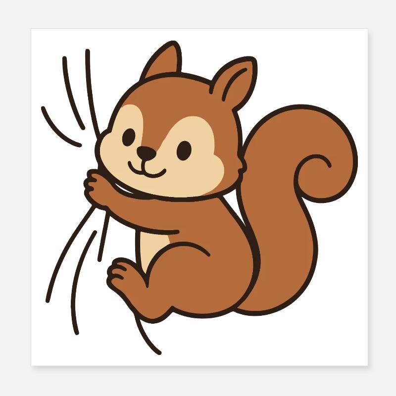 Liebes kleines Eichhörnchen Poster 20x20 cm