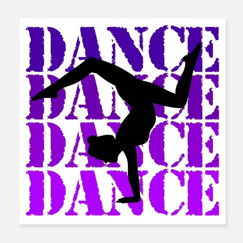 Danse en silhouette Poster 20 x 20 cm