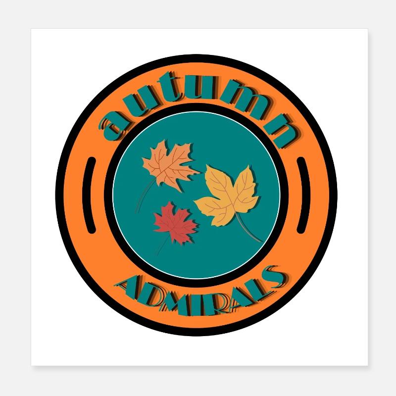 Emblèmes des feuilles d’automne Poster 20 x 20 cm