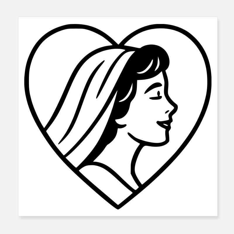 The Bride Poster 8" x 8" (20x20 cm)