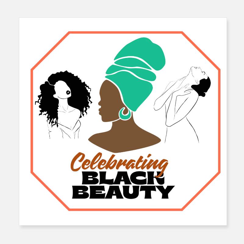 Levende Afro Kvinder Celebration Design Poster 20x20 cm