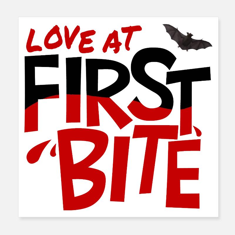 Liebe auf den ersten Biss Poster 20x20 cm