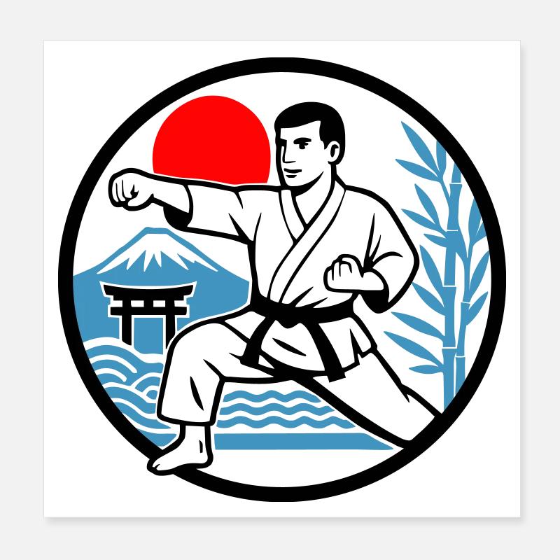 Karaté Nature Poster 20 x 20 cm