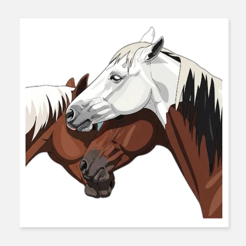 Elegante Pferdeimpression Poster 20x20 cm