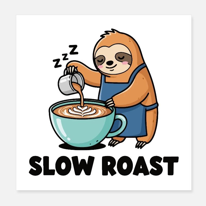 Fauler Latte Poster 20x20 cm