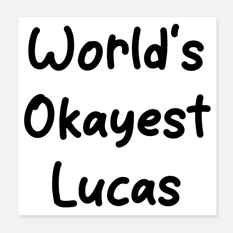 worlds_okayest_Lucas Poster 20x20 cm