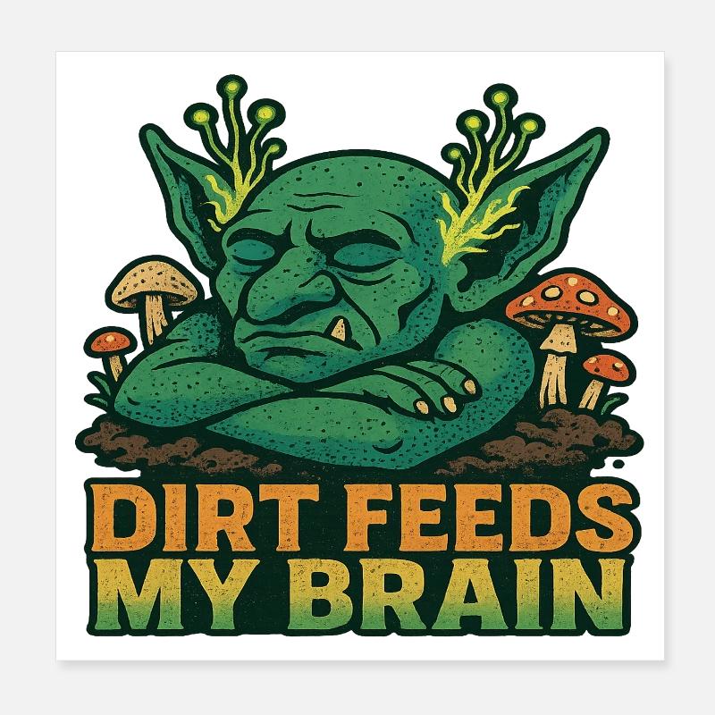 Goblincore Astronomy Goblins Poster 20x20 cm