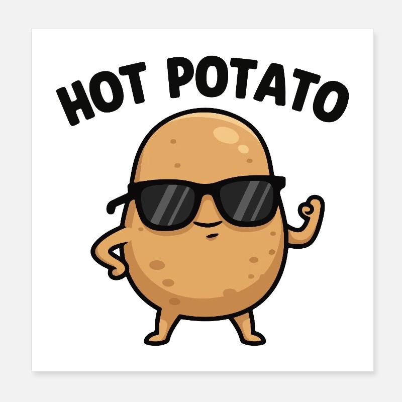 Patate avec attitude Poster 20 x 20 cm