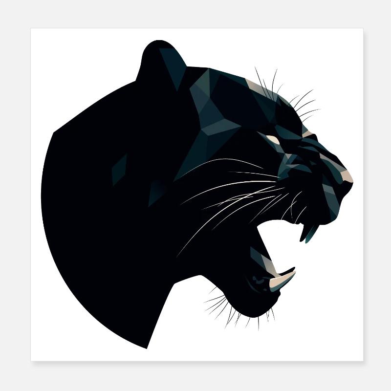 schwarzer panther Poster 8" x 8" (20x20 cm)