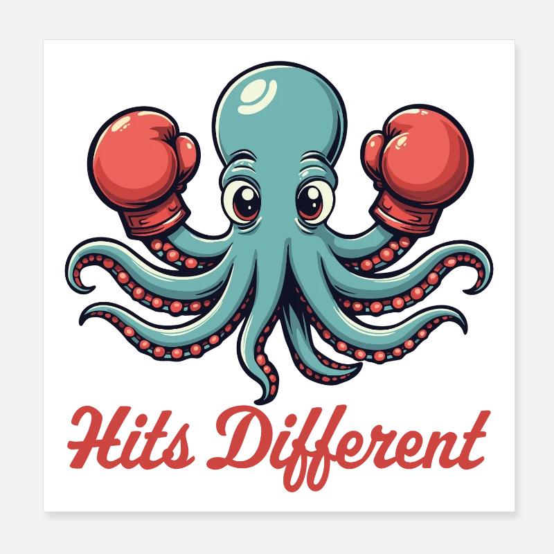 Hits Different Poster 8" x 8" (20x20 cm)