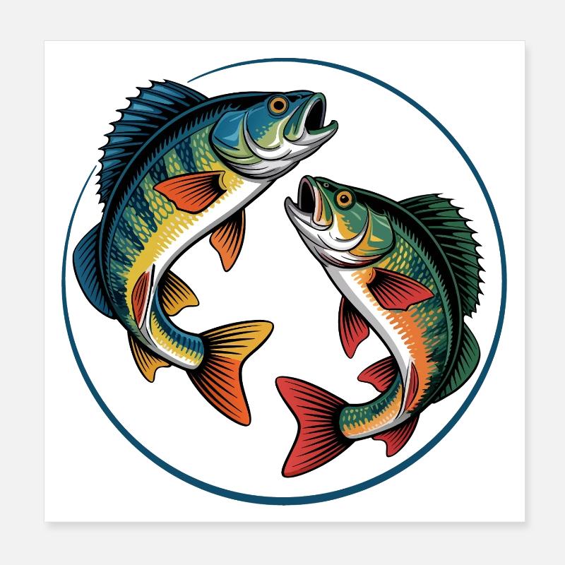 Deux perchoirs de saut Poster 20 x 20 cm