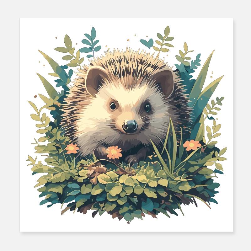 Igel Poster 20x20 cm