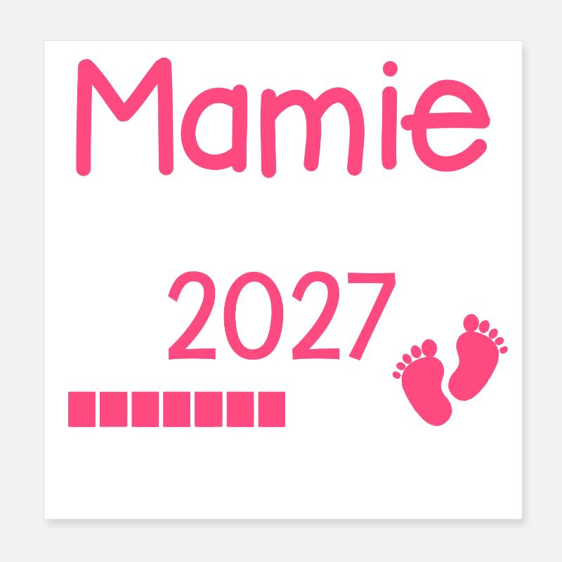 Oma im Jahr 2027 Geschenk Großmutter Zukunft Poster 20x20 cm