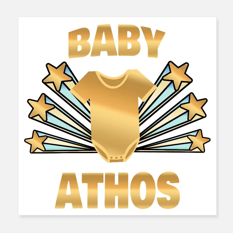 Cadeau pour Athos Poster 20 x 20 cm