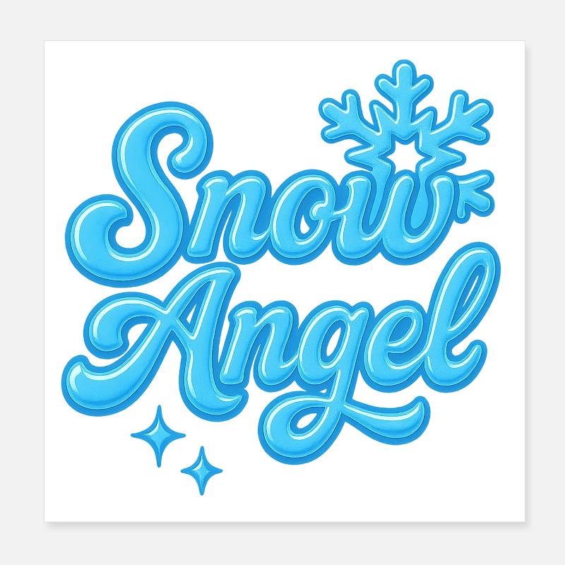 snow angle / y2k statement design  Poster 20x20 cm