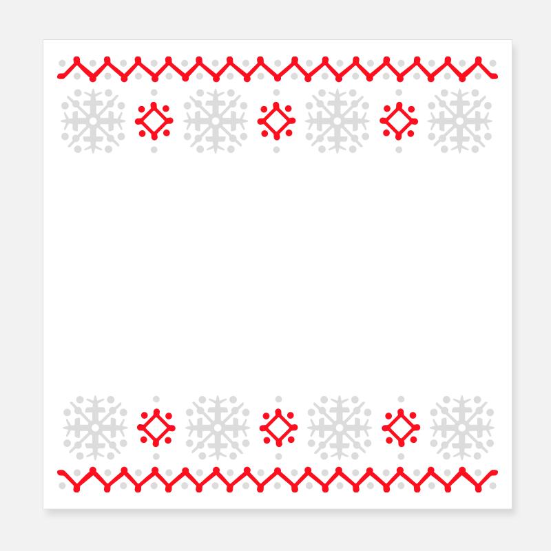 pull moche motif de Noël flocons de neige cool Poster 20 x 20 cm